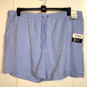 SHORTS blue linen NWT by DASH size 3X